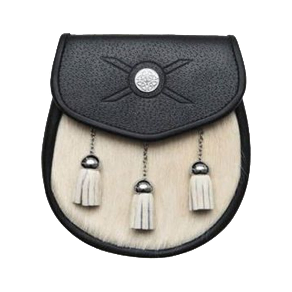 Semi Dress Natural Calfskin Embossed Cross And Stud Sporran