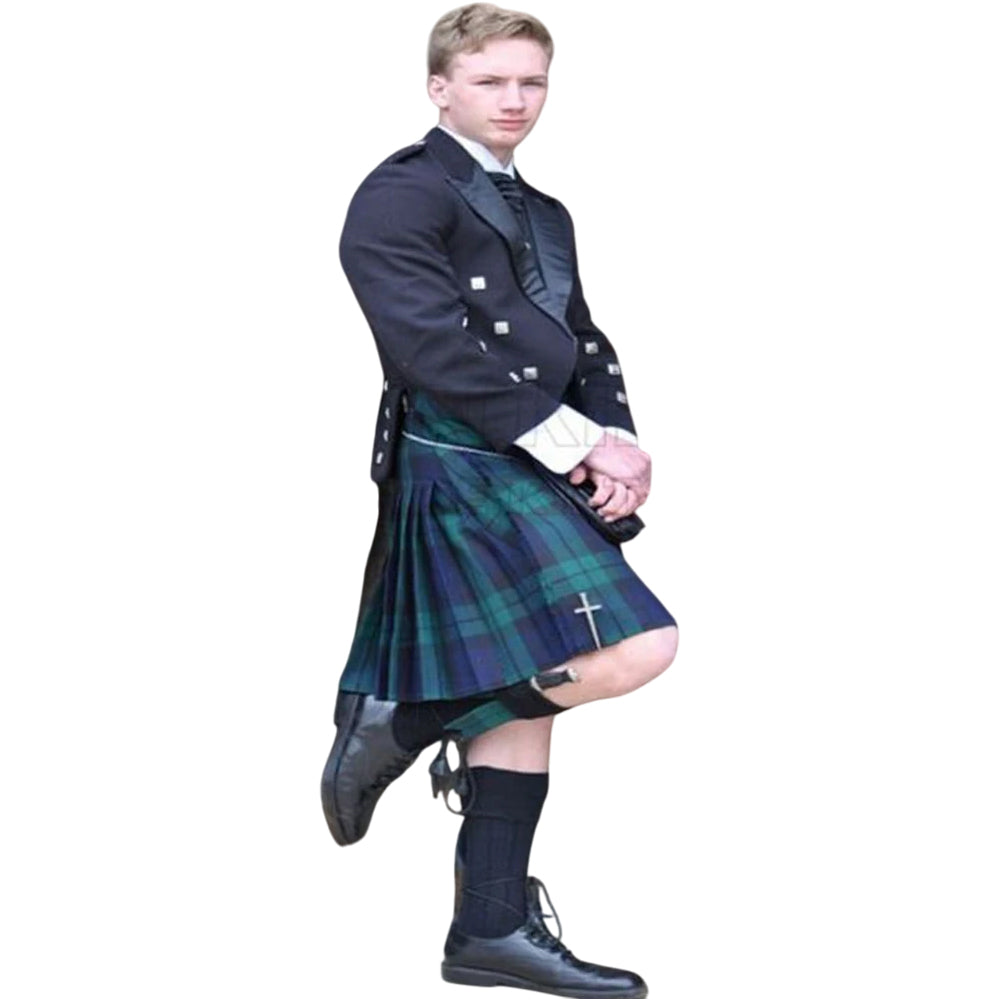 Prince Charlie Black Watch Tartan Kilt Outfit
