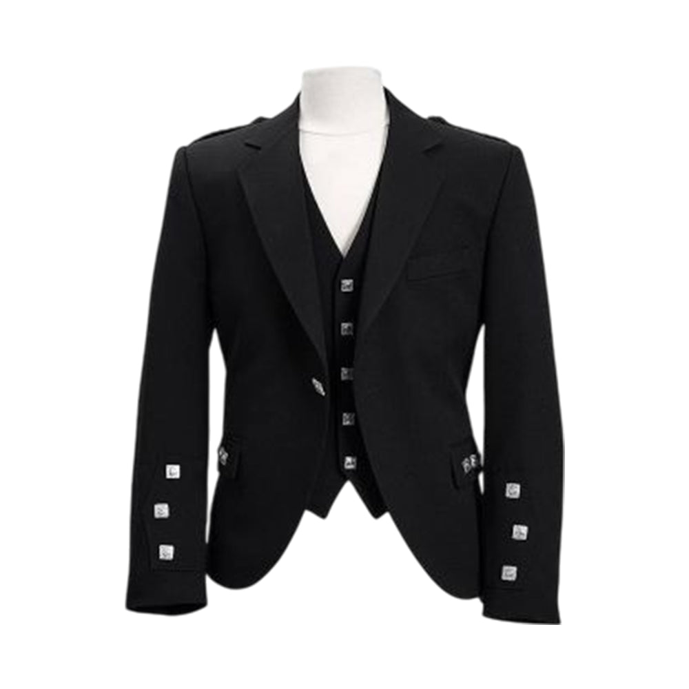 Crail Black Poly Wool Jacket