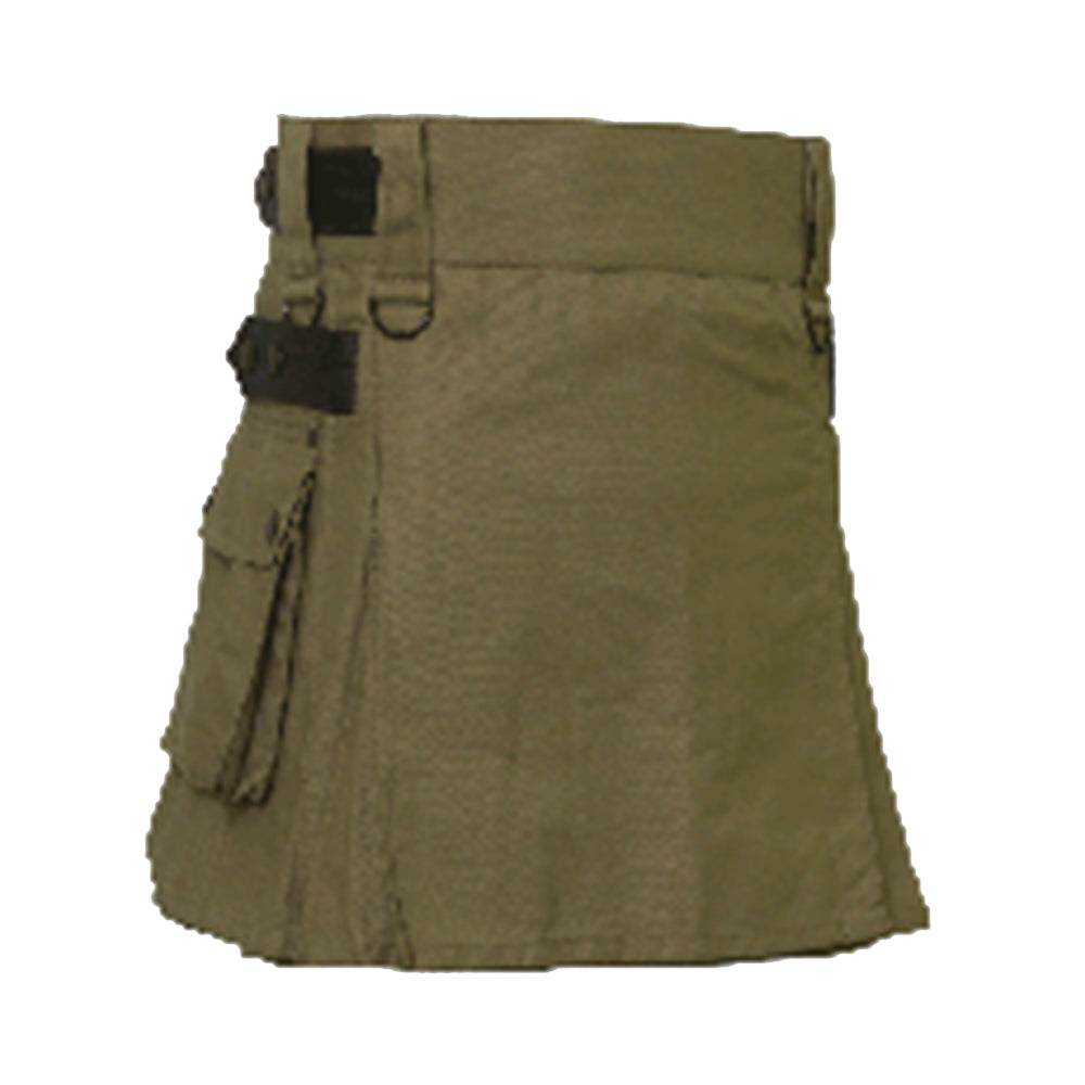 Women Khakhi Color Utility Kilt