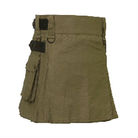Women Khakhi Color Utility Kilt