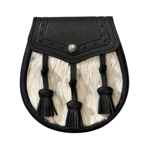 Semi Dress Natural Calfskin Classic Embossed Leather Tassel Sporran