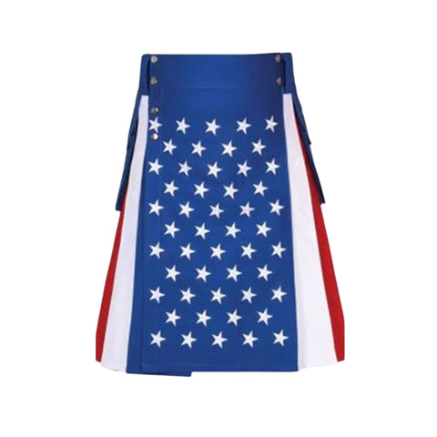 American Flag Hybrid Utility Kilt For Patriotic Men
