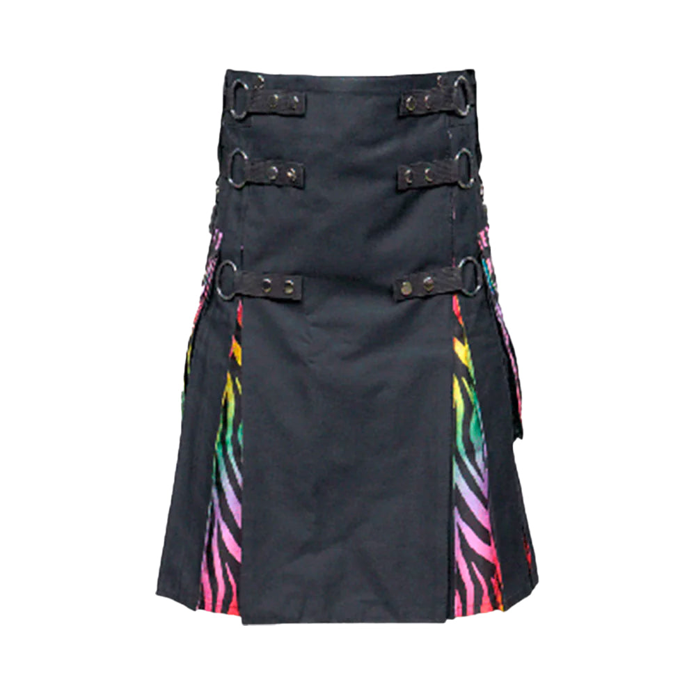 New Rainbow Tiger Striped Kilt