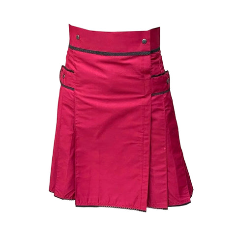 Burgundy style utility kilt