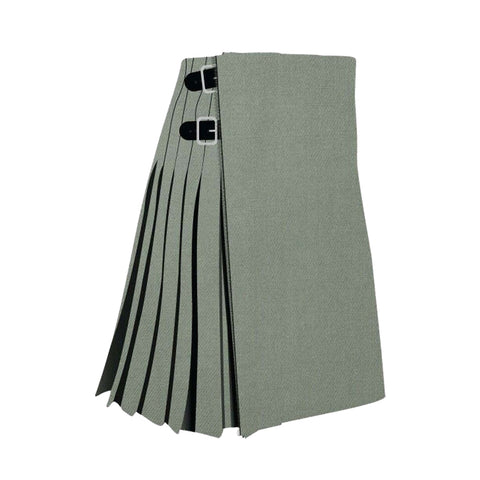 Blue Weathered Plain Tartan Kilt