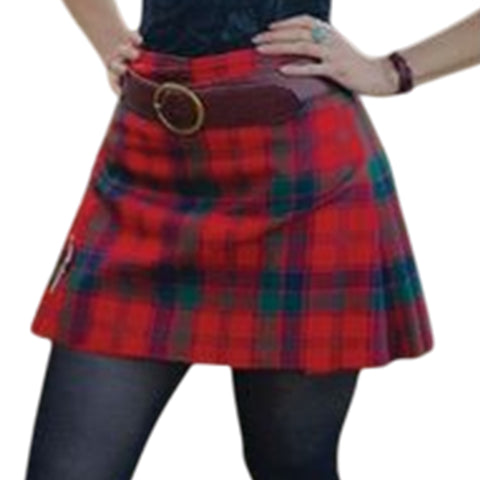 Red Robertson Modern Tartan Kilt For Women