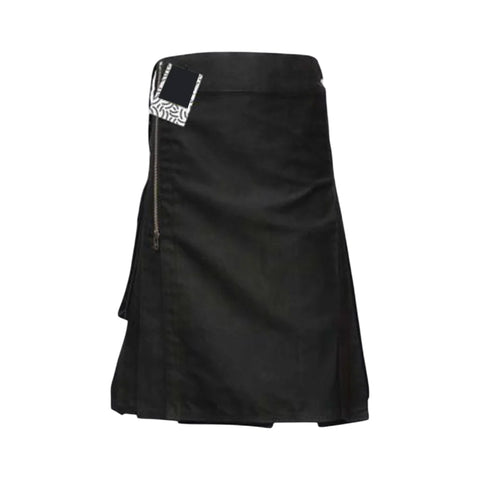 Gothic Fashion Black Utility kilt
