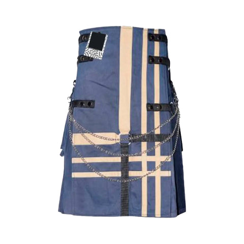 Fashion Utility Kilt With Chains