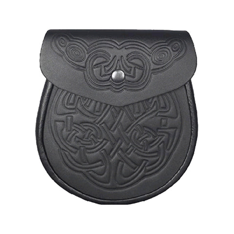 Celtic Embossed Leather Sporran
