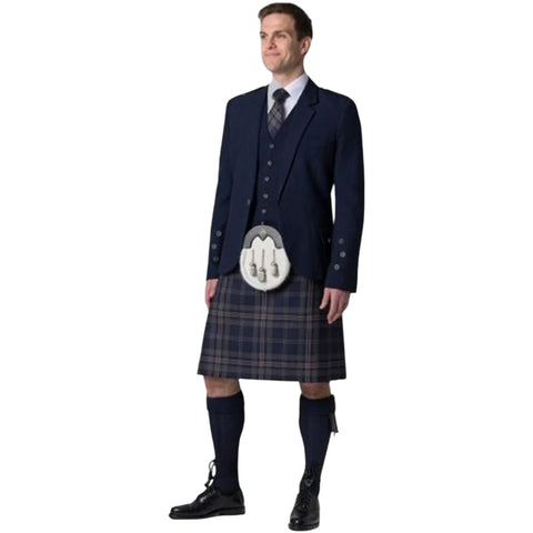 Arran Mist Tartan With Tweed Jacket Outfit