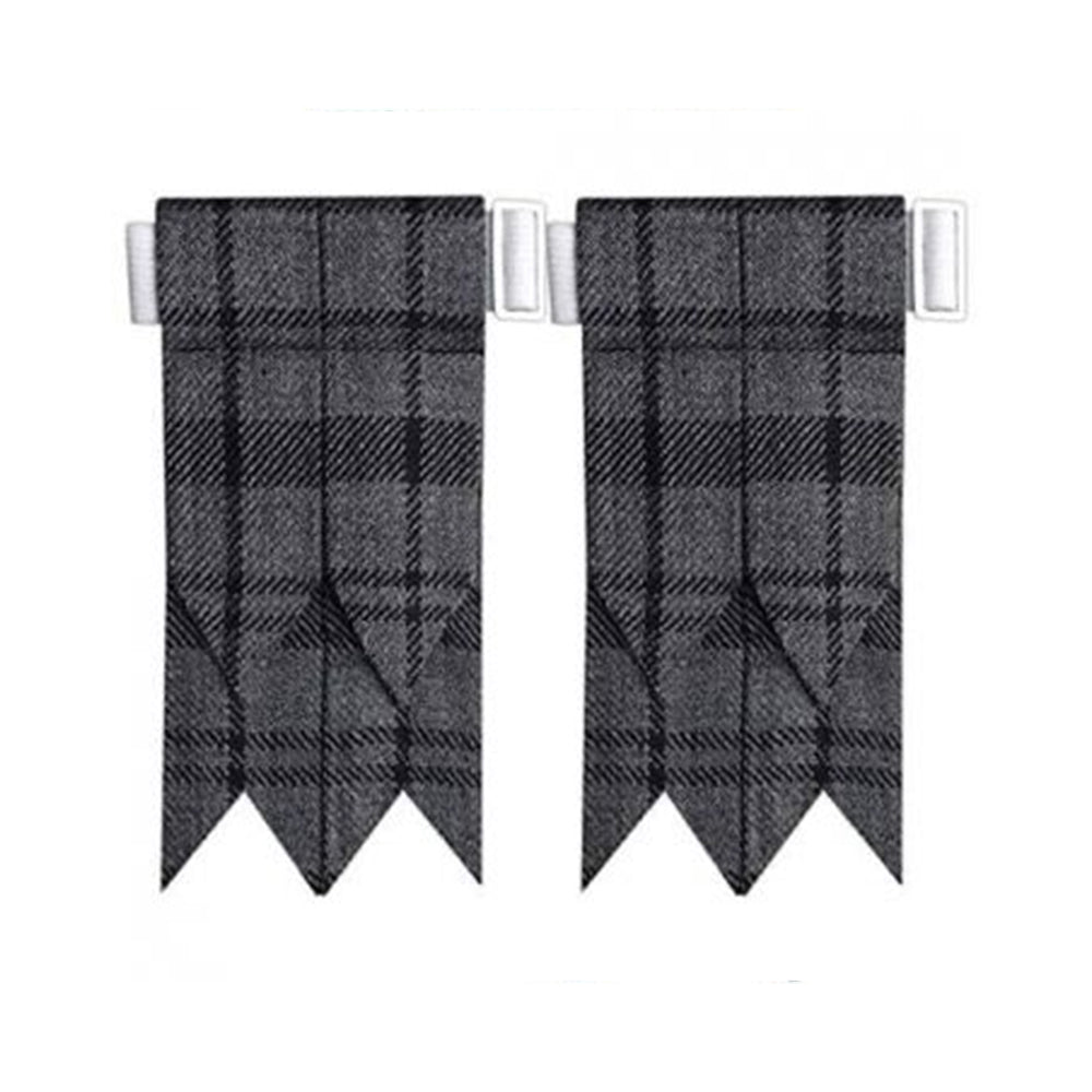Scottish Traditional Grey Watch Tartan Kilt Flashes