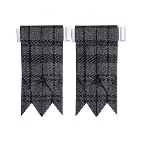Scottish Traditional Grey Watch Tartan Kilt Flashes