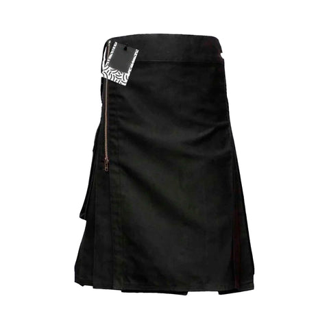 Gothic Fashion Black Utility kilt