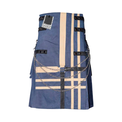 Fashion Utility Kilt With Chains