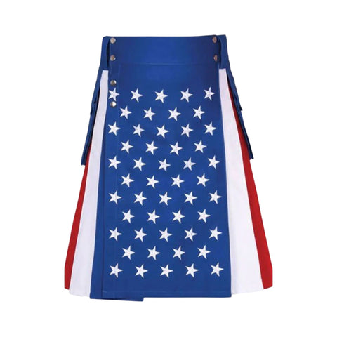 American Flag Hybrid Utility Kilt For Patriotic Men