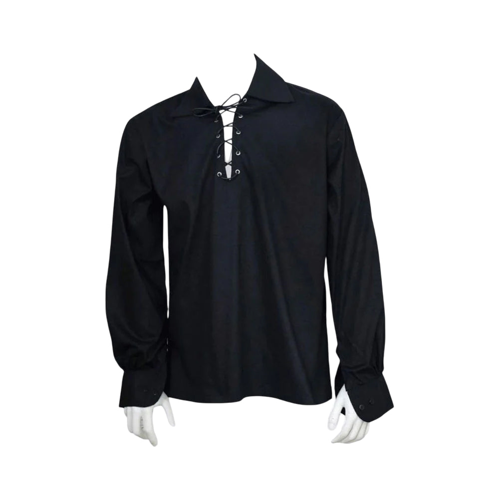 Mens Highland Jacobite Jacobean Ghillie Kilt Shirt
