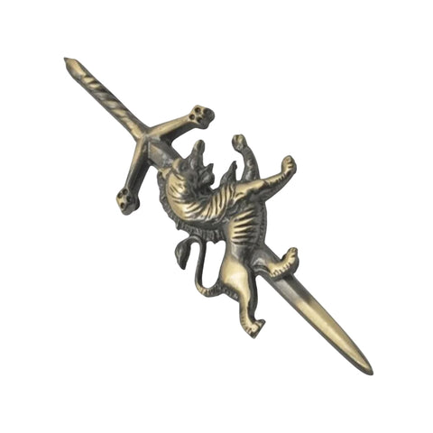 Anitque Highland Scottish Rampant Lion Kilt Pin
