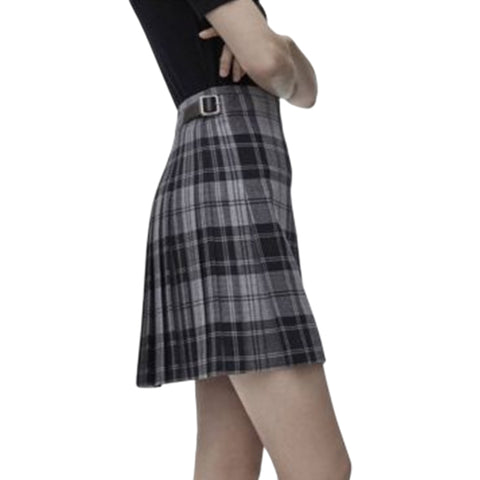 Grey Tartan Kilt For Women