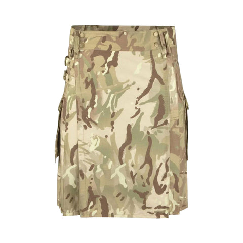 Multi Camouflage Kilt For Men