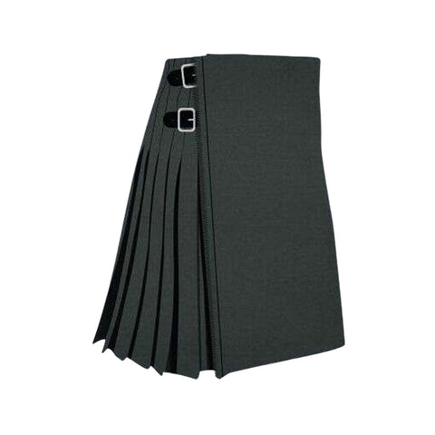 Solid Blak Weathered Tartan Kilt