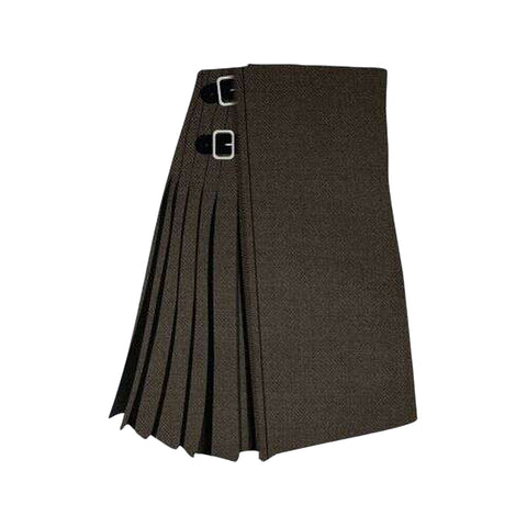 Solid Green Weathered Tartan Kilt
