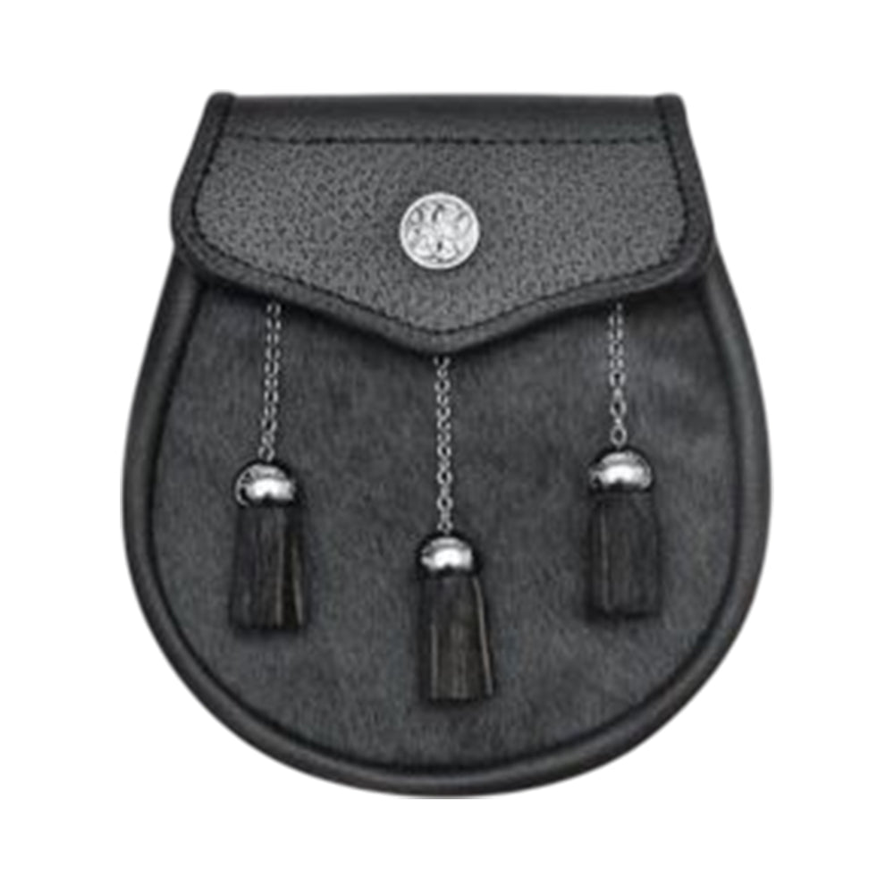 Semi Dress Black Calfskin Celtic Boss Sporran