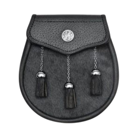 Semi Dress Black Calfskin Celtic Boss Sporran