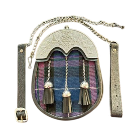 Pride of Scotland Tartan Sporran With Chain