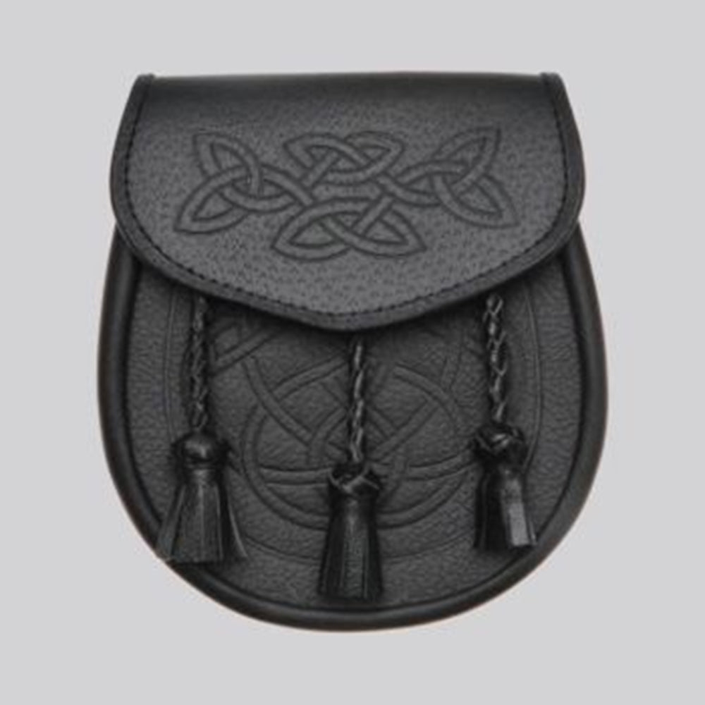 Dark Brown Leather Basic Design Sporran