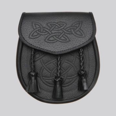 Dark Brown Leather Basic Design Sporran