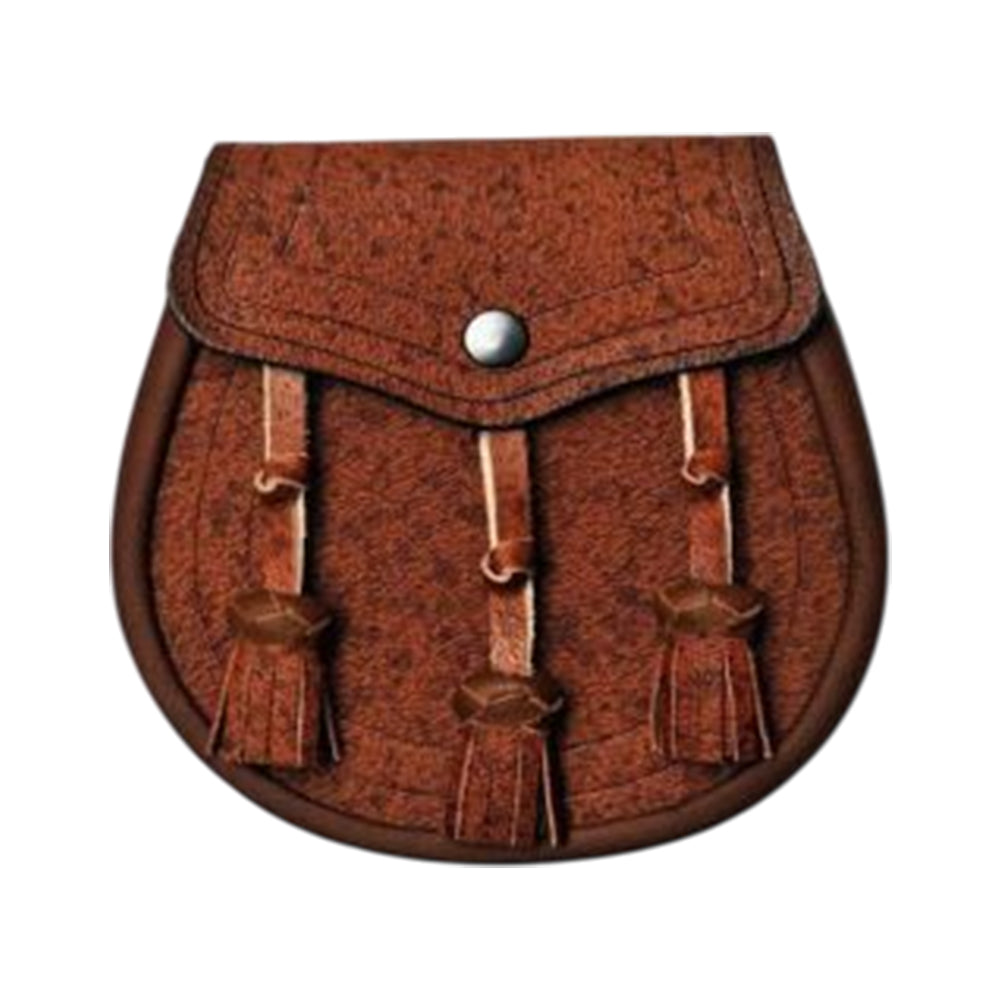 Khaki Leather Classic Design Sporran