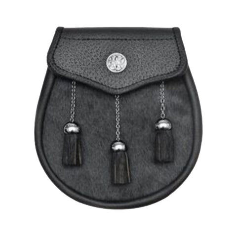 Semi Dress Black Calfskin Celtic Boss Sporran