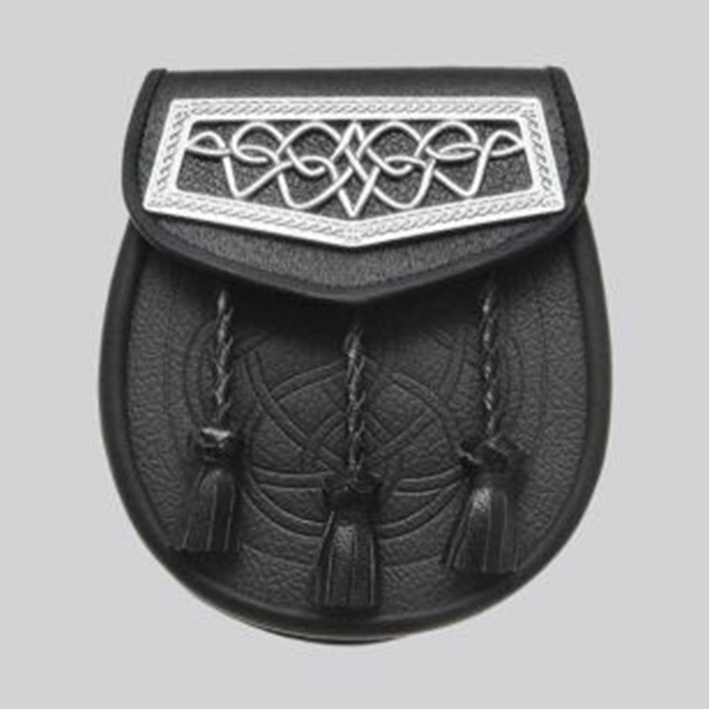 Dark Brown Leather Basic Design Sporran