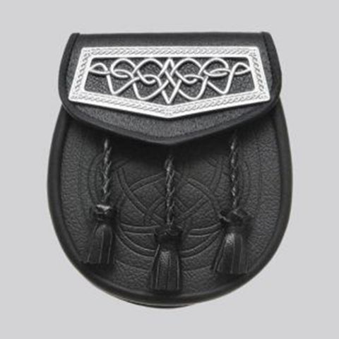 Dark Brown Leather Basic Design Sporran